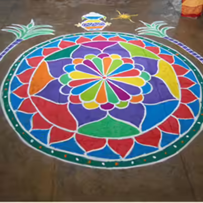 Pongal kolam design 13