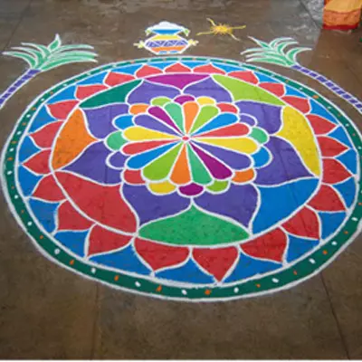 Pongal kolam design 13