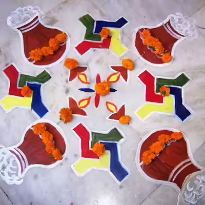 Pongal kolam design 14