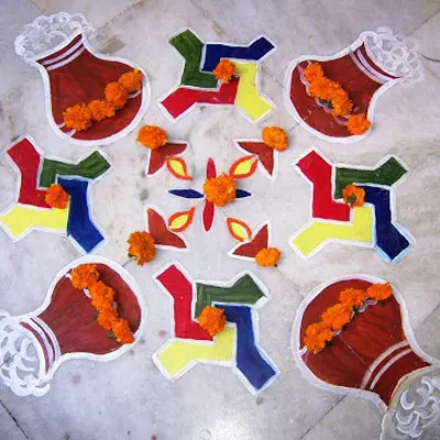 Pongal kolam design 14