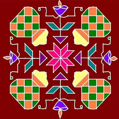Pongal kolam design 15