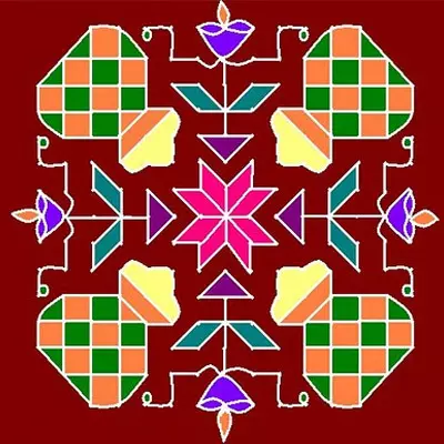 Pongal kolam design 15