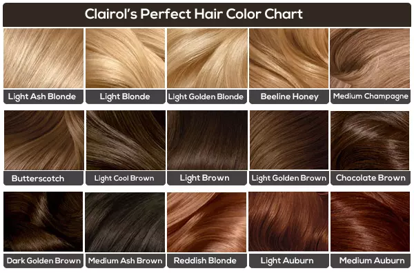 clairol hair color chart