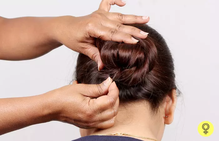 whole bun with bobby pins