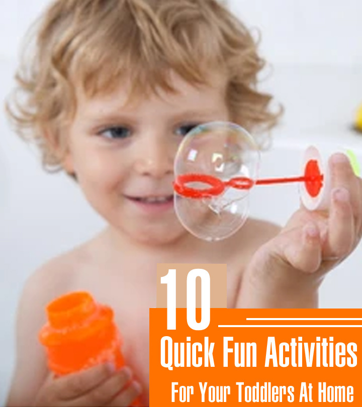 10 Quick Fun Activities For Your Toddlers At Home