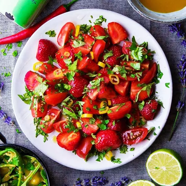 Summer Salads Recipes – Strawberry Tomato Chili Lime