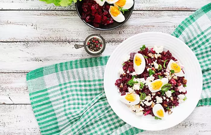 Cobb Salad Recipes - Cobb Salad With Eggs, Beets, And Spicy Sweet Mustard Dressing