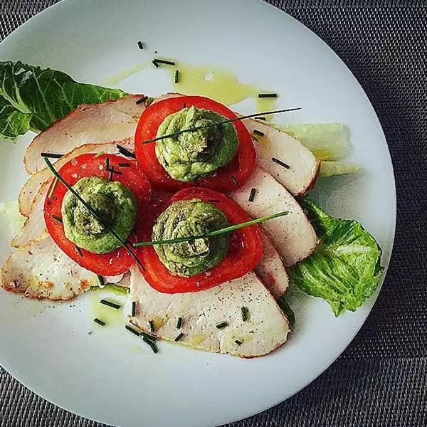  14. Guacamole Turkey Breast Summer Salad