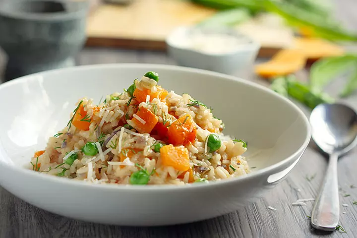 Creamy veggie risotto