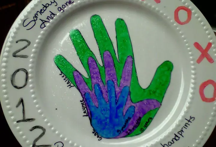 Paper Plate Hand Painting