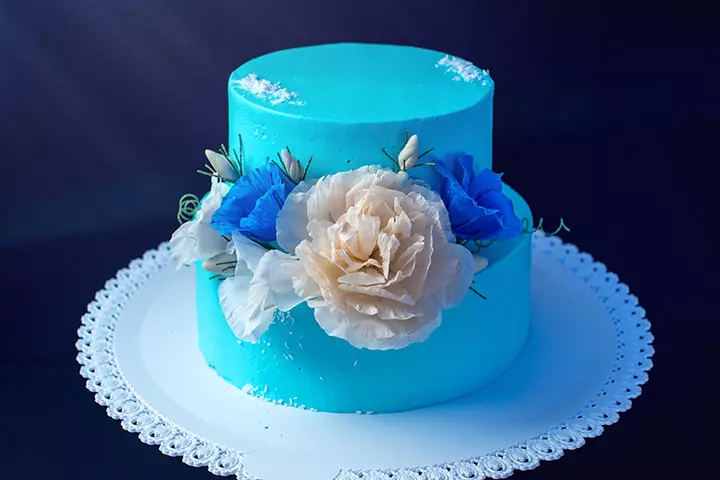 Blue Velvet Cake for Boys Baby Shower