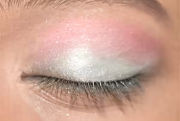 Chinese Eye Makeup - Step 3 hot pink eyeshadow