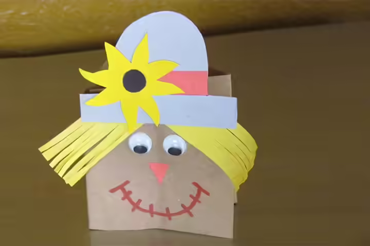 scarecrow made of paper bag
