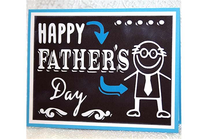 father’s day card with chalkboard design