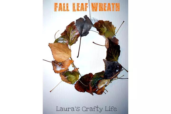 leafy autumn wreath