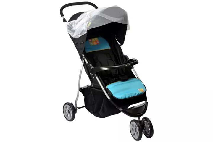 mee mee pram with single back wheels