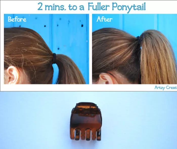 voluminous ponytail