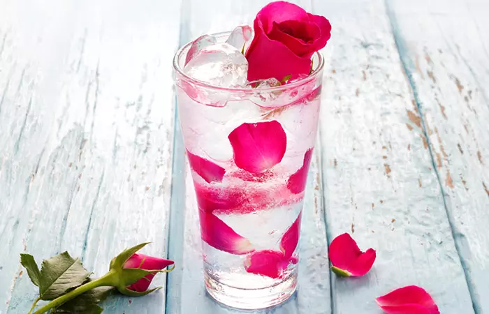 Infused Water Recipes -Rose Petal Fennel Seed Infused Water