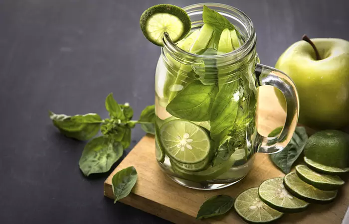 Infused Water Recipes - Green Apple Lime Infused Water