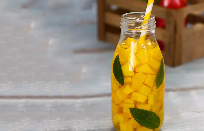 Infused Water Recipes - Mango Basil Infused Water