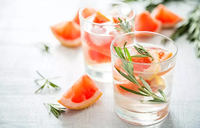 Infused Water Recipes - Grapefruit Rosemary Infused Water