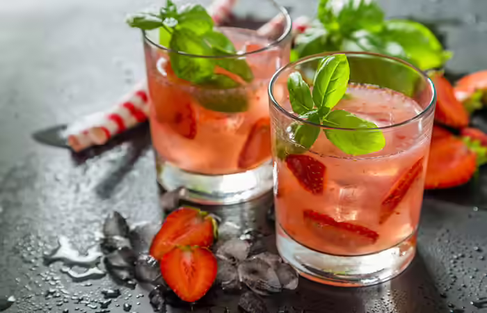 Infused Water Recipes - Iced Strawberry Basil Infused Water Infused Water Recipes - Iced Strawberry Basil Infused Water