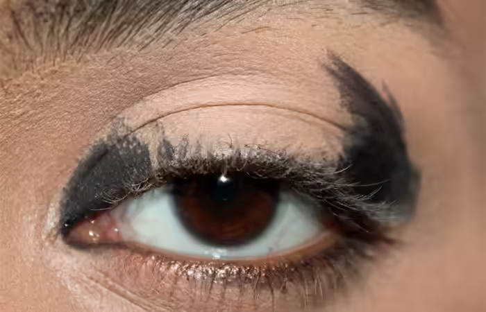 Step 1: Apply Creamy Black Eye Pencil Black and White Eye Makeup Tutorial - Step 1: Apply Creamy Black Eye Pencil