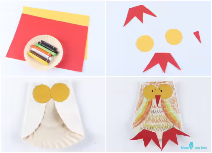 Paper plate owl Paper plate owl