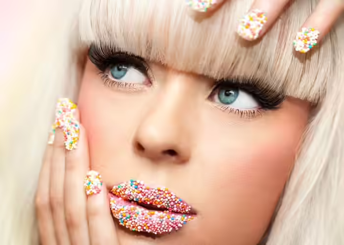Colorful Granules Lip Art