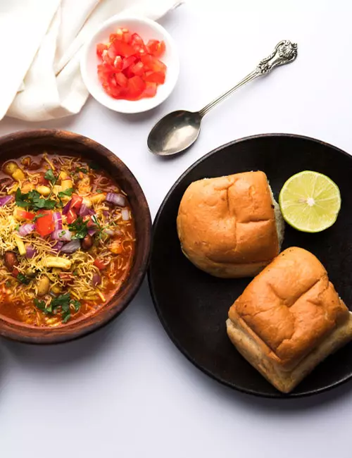 Misal pav is a west Indian vegetarian breakfast food