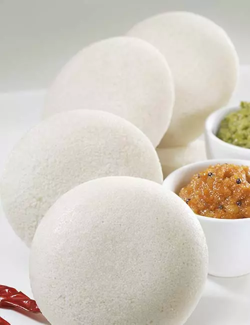 Idli is a south Indian vegetarian breakfast food