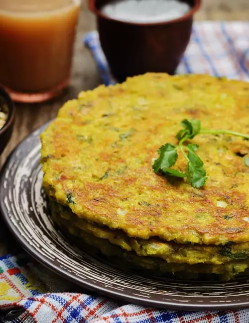 Moong daal chilla is a north Indian vegetarian breakfast food