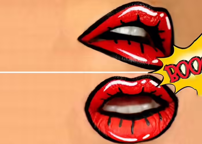 Pop Art Inspired Lip Art