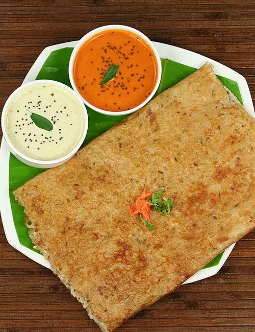 Rava dosa is a south Indian vegetarian breakfast food