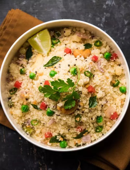 Upma is a south Indian vegetarian breakfast food