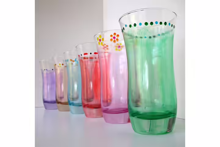 crystal enamel drinking glasses