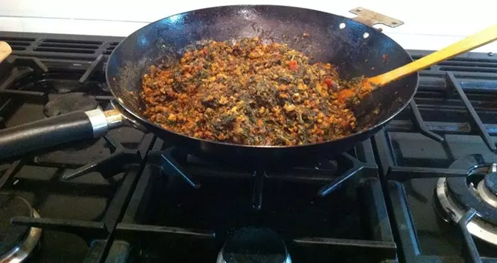 Saag qeema for Ramadan