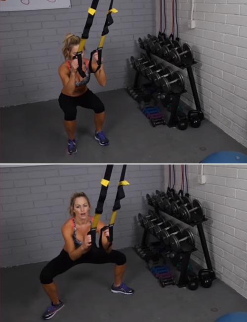 TRX Alternating Jumping Squats And Plié