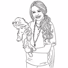 The-Miley-With-Her-Puppy The-Miley-With-Her-Puppy