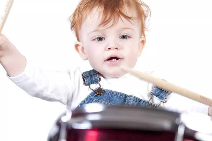 The junior drummer