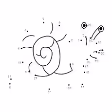 Connect Dot to Dot to Complete the Snail Connect Dot to Dot to Complete the Snail Pic to Color