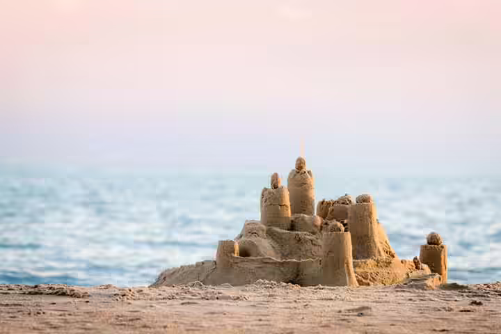 2. A bucket of fun Build a sand castle at the beach