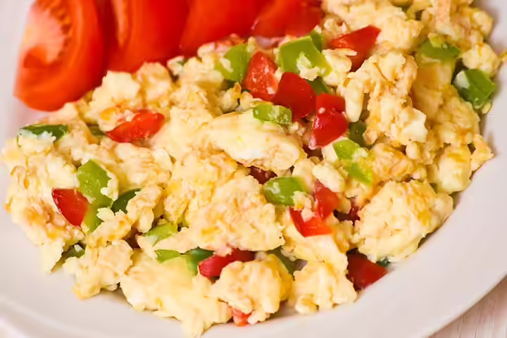Scrambled Eggs and Veggies Scrambled Eggs and Veggies