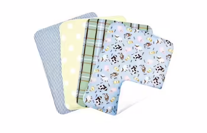 Trend Lab Set Of 4 - Burp Clothes Trend Lab Set Of 4 Burp Cloth, Baby Barnyard 10