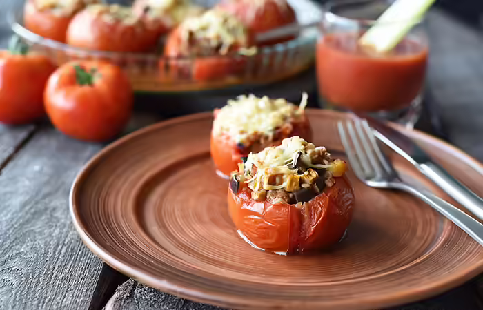 Tomatoes For Weight Loss - Recipes - Mushroom Stuffed Tomato Tomatoes For Weight Loss - Recipes - Mushroom Stuffed Tomato