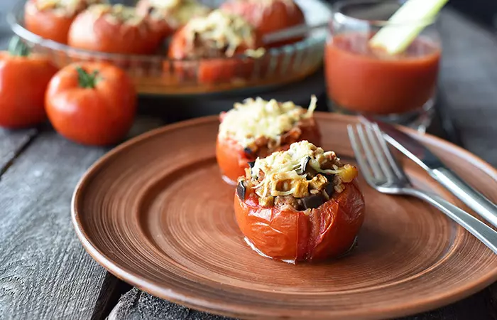 Tomatoes For Weight Loss - Recipes - Mushroom Stuffed Tomato