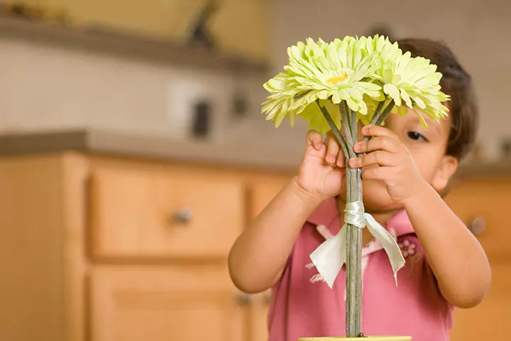 Crepe paper collage flowers