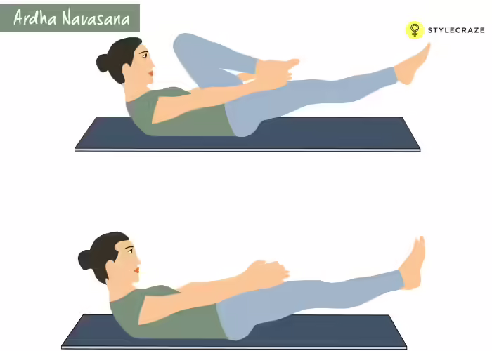 Tantric Yoga - Ardha Navasana (Half Boat Pose) 7.-Ardha-Navasana