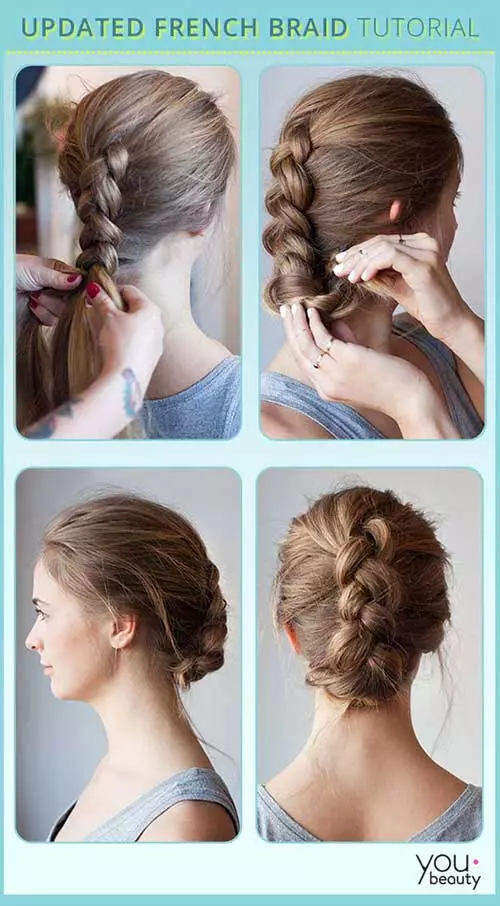 Reverse French Braid Bun