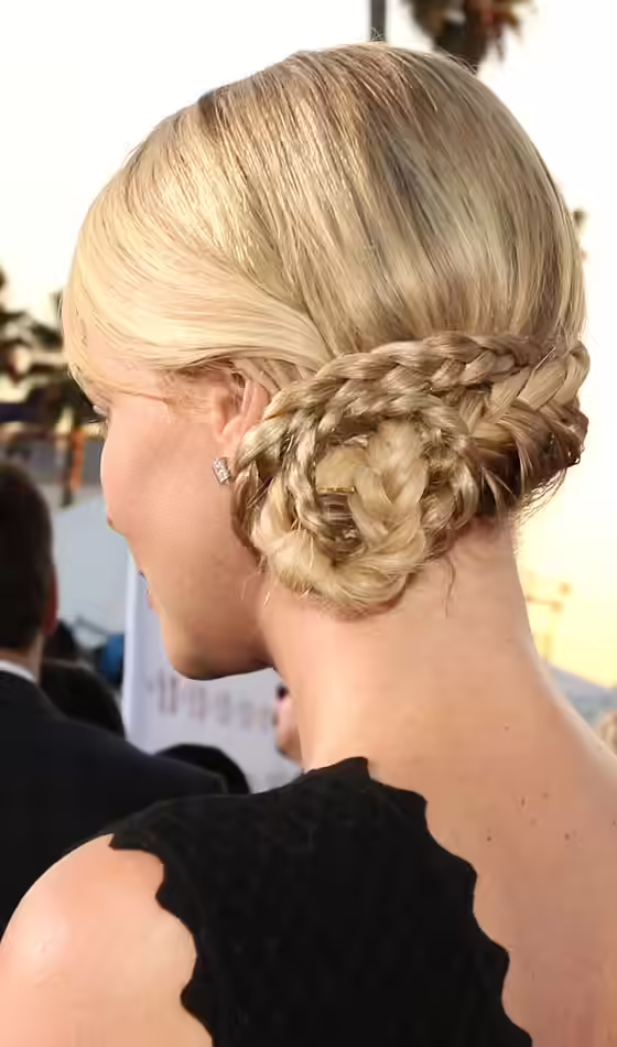 Side Swept Updo - Side-Swept Braided Bun Side-Swept Braided Bun